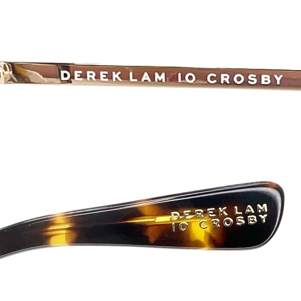 New Derek Lam 10 Crosby Noah Frames Tortoise & Gold Glasses Brown Eyewear